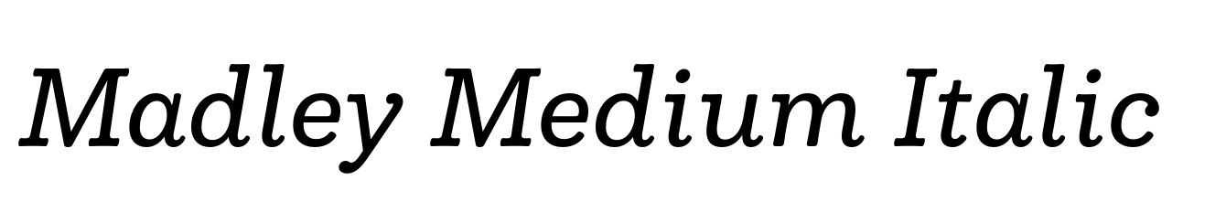 Madley Medium Italic